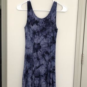 Navy Blue Tie Dye Summer Dress